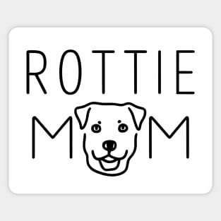 Rottie Mom Line Art Sticker